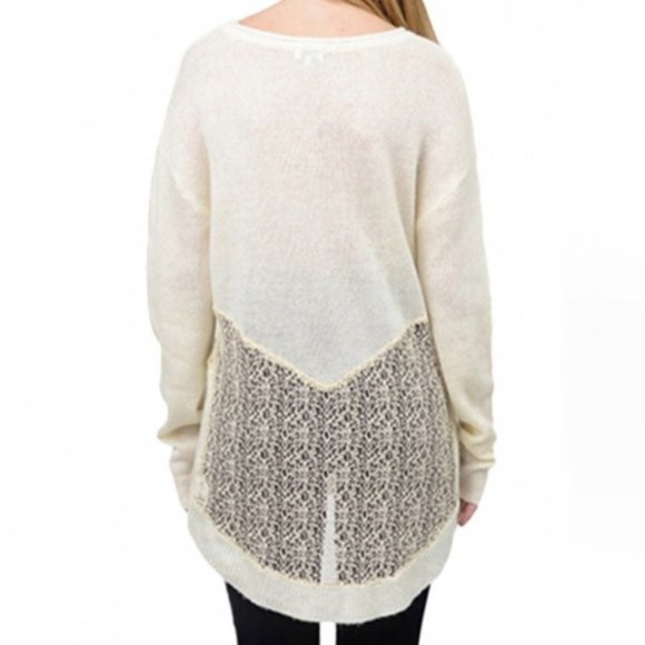 New Lace Detail Pullover Knit Sweater - Picture 4 of 9